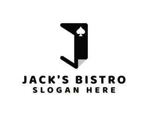 Jack - Poker Spade Letter J logo design