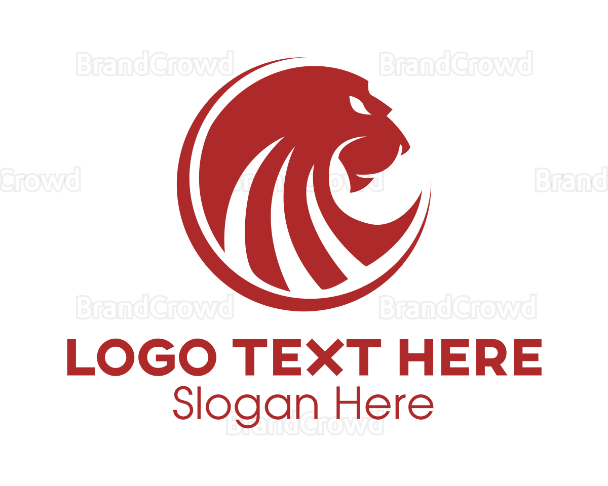 red lion circle logo brandcrowd logo maker red lion circle logo brandcrowd logo