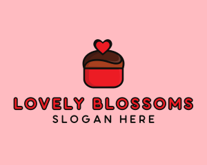 Lovely - Naughty Love Heart Chocolate Dessert logo design