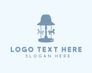 Slide - Blue Carousel Lamp logo design