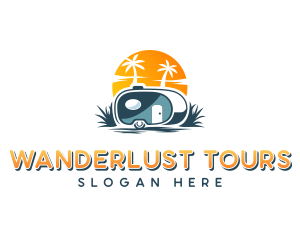 Teardrop Trailer Adventure logo design