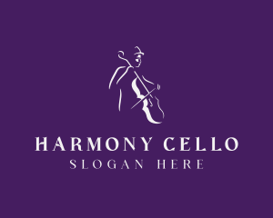 Cello Instrument Musician logo design