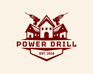 Construction Drill Handyman logo design