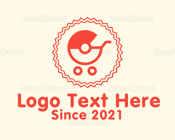 Cute Baby Stroller Logo