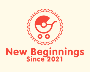 Birth - Cute Baby Stroller logo design