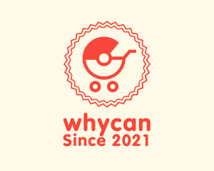 Children - Cute Baby Stroller logo design