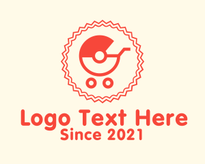Birth - Cute Baby Stroller logo design