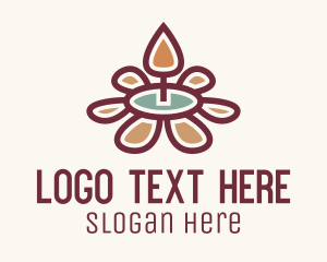 Religious - Flower Fragrance Candle logo design