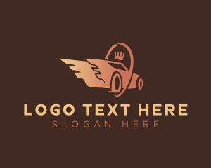 Luxury - Speeding Car Wings logo design