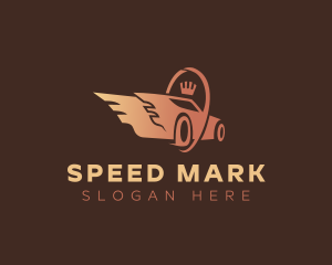 Speeding Car Wings logo design