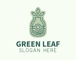 Natural Leaf Kombucha logo design