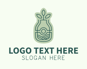 Vegan - Natural Leaf Kombucha logo design