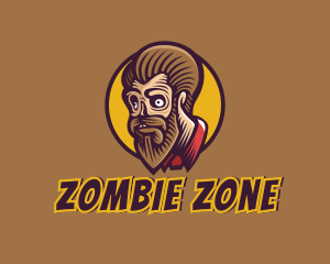 Zombie - Cartoon Villain Gaming Zombie logo design