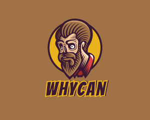 Old Man - Cartoon Villain Gaming Zombie logo design