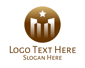 Quality - Luxurious City Building Star Circle logo design