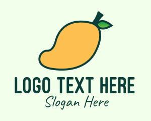 Healthy Food - Yellow Mango Fruit logo design