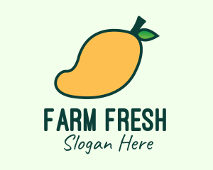 Yellow Mango Fruit logo design