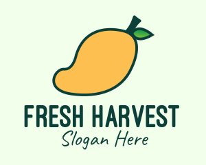 Fruit - Yellow Mango Fruit logo design