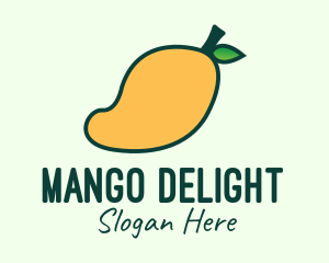 Mango - Yellow Mango Fruit logo design