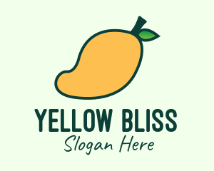 Yellow Mango Fruit logo design