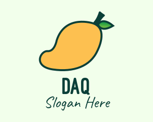 Organic - Yellow Mango Fruit logo design