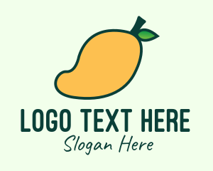 Yellow Mango Fruit Logo