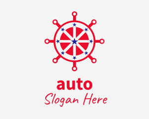 Patriotic Steering Wheel  Logo