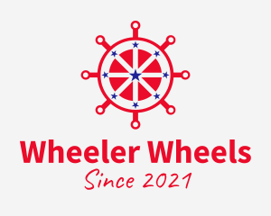 Patriotic Steering Wheel  logo design