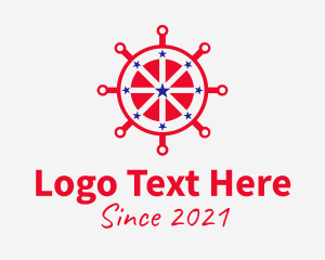 Usa - Patriotic Steering Wheel logo design