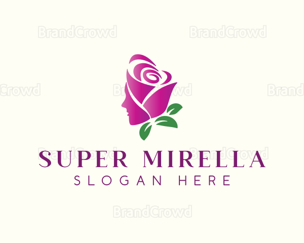 Beauty Rose Woman Logo