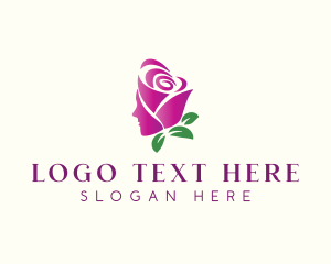 Beauty Rose Woman Logo