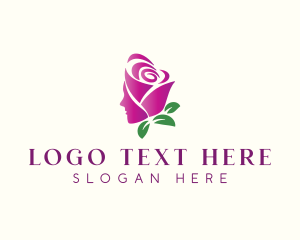 Pageant - Beauty Rose Woman logo design