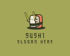 Nigiri Sushi Drummer logo design