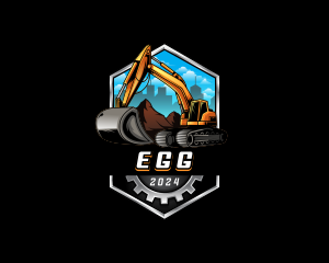 Excavator Machinery Digger Logo