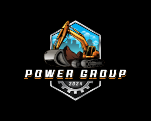 Excavator Machinery Digger Logo
