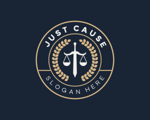 Justice - Justice Sword Scale logo design