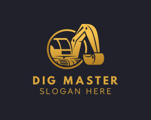 Excavator - Excavator Digging Construction logo design