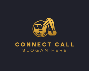 Excavator Digging Construction logo design