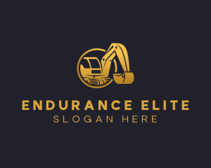 Excavator Digging Construction logo design