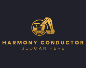 Excavator Digging Construction logo design