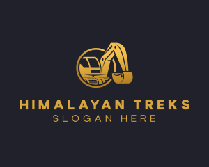 Excavator Digging Construction logo design