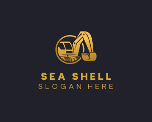 Excavator Digging Construction logo design