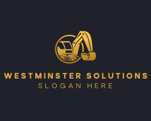 Excavator Digging Construction logo design