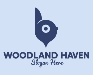 Blue Wild Rabbit  logo design