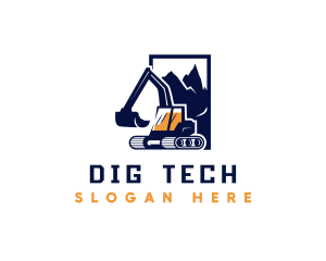 Dig - Machinery Engineering Backhoe logo design