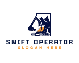Operator - Machinery Engineering Backhoe logo design