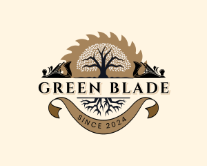 Saw Blade Carpentry logo design