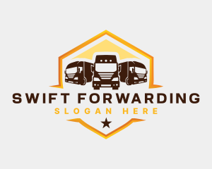 Transport Truck Logistic logo design