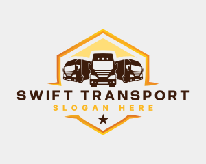 Transport Truck Logistic logo design