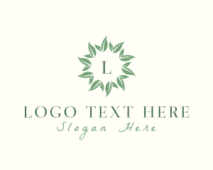 Tea - Organic Wreath Leaves Vegan logo design